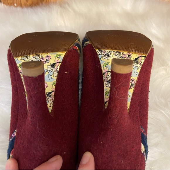 BNWOT Irregular Choice women’s Union Jack floral stiletto high heels size 39 - Picture 10 of 11